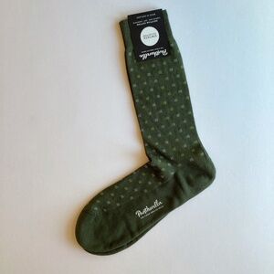 NWT Pantherella Men's Socks Olive Egyptian Cotton Size M US 8-1/2 to 11 England
